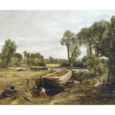 John Constable – Boat-building near Flatford Mill